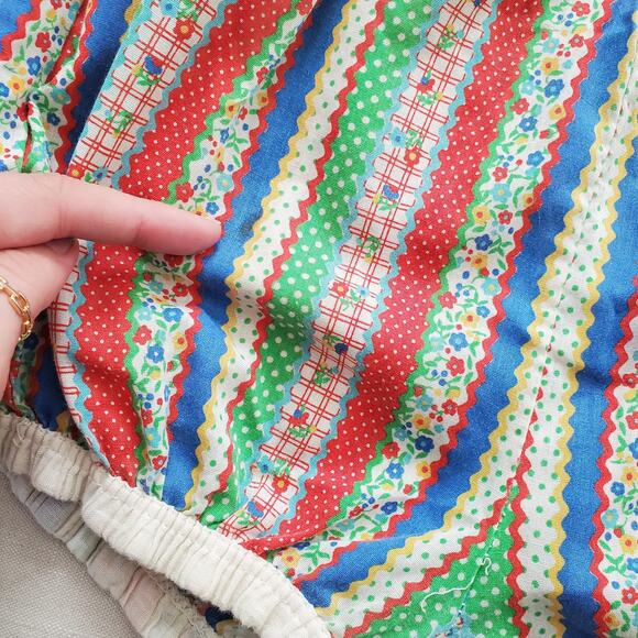 Vintage 70s Striped Pattern Romper kids 9/10 *flaw - Picture 5 of 10